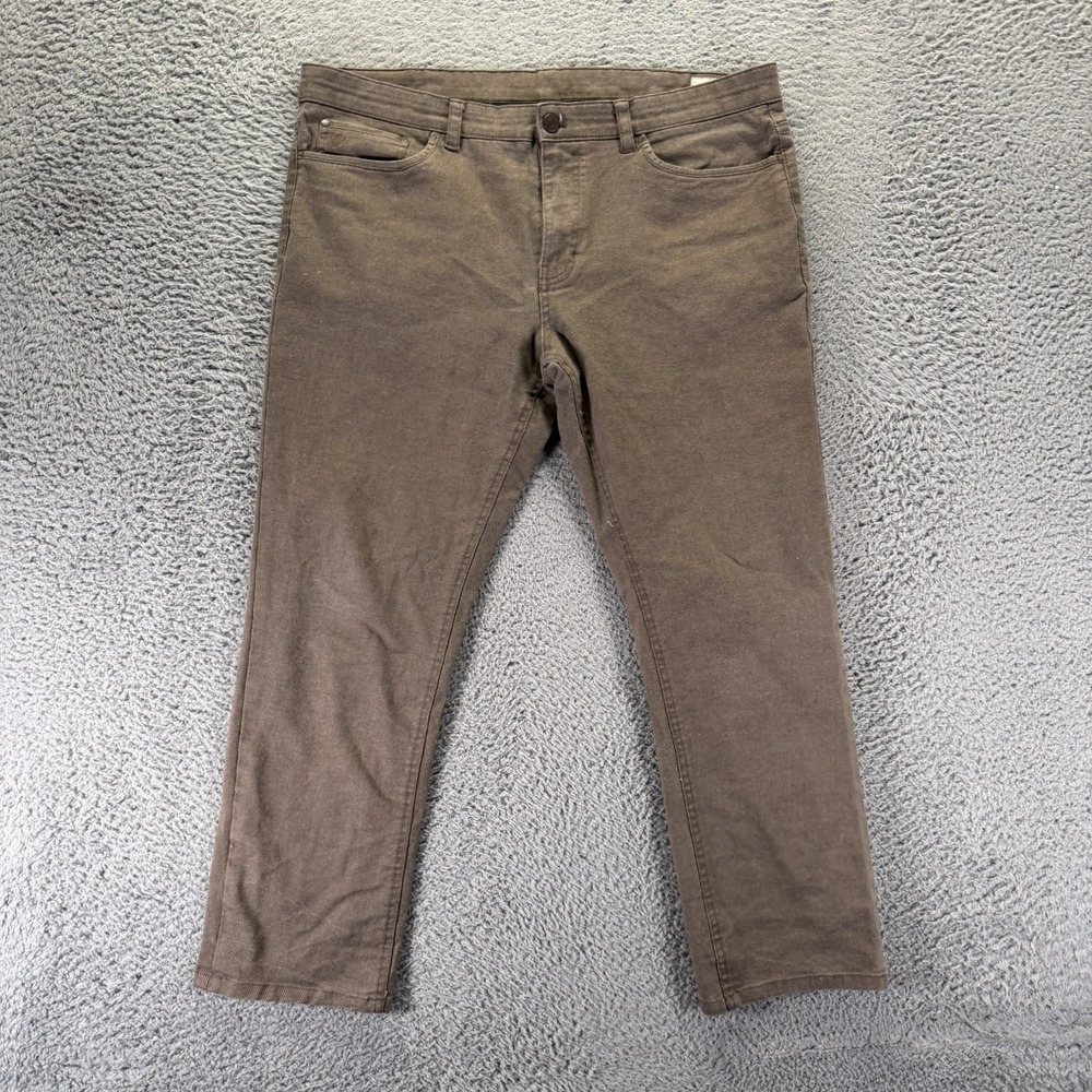 English Laundry Pant Mens 38x29 Brown Cotton Chino Straight Business Stretch
